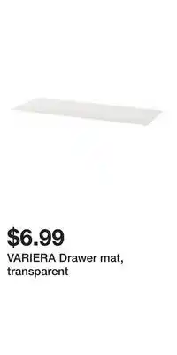 IKEA VARIERA Drawer mat, transparent offer