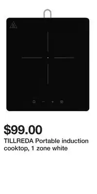 IKEA TILLREDA Portable induction cooktop, 1 zone white offer