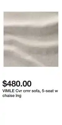 IKEA VIMLE Cvr crnr sofa, 5-seat w chaise lng offer