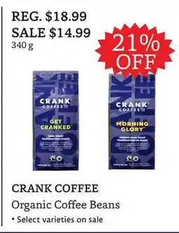 The Big Carrot CRANK COFFEE Organic Coffee Beans offer