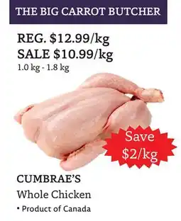 The Big Carrot CUMBRAE'S Whole Chicken offer