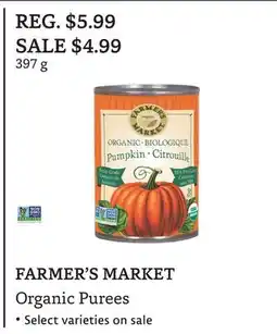 The Big Carrot FARMER'S MARKET Organic Purees offer