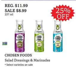 The Big Carrot CHOSEN FOODS Salad Dressings & Marinades offer