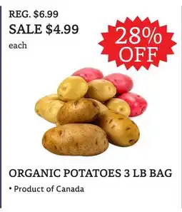 The Big Carrot ORGANIC POTATOES offer
