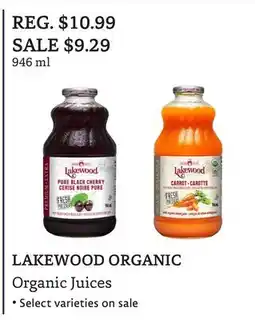 The Big Carrot LAKWOOD ORGANIC Organic Juices offer