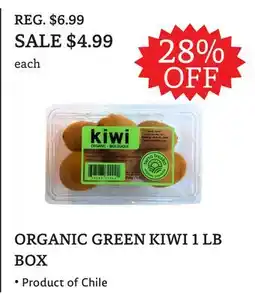 The Big Carrot ORGANIC GREEN KIWI 1 LB BOX offer