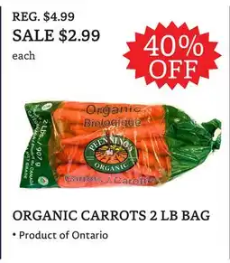 The Big Carrot ORGANIC CARROTS offer