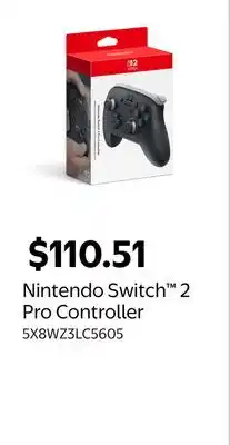Walmart Nintendo Switch 2 Pro Controller offer