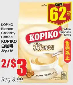 Btrust Supermarket KOPIKO Blanca Creamy Coffee offer