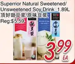 Foody Mart Superior Natural Sweetened/ Unsweetened Soy Drink offer