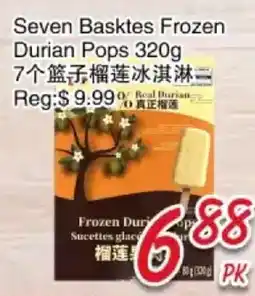 Foody Mart Seven Basktes Frozen Durian Pops offer