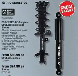 PartSource PRO-SERIES OE Complete Strut Assemblies and Shocks offer
