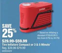 PartSource Tire Inflators Compact or 3 & 5 Minute offer
