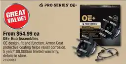 PartSource OE+ Hub Assemblies offer