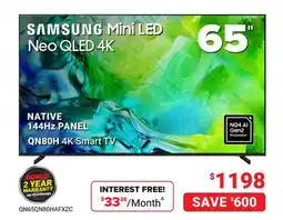 Visions Electronics SAMSUNG Mini LED Neo QLED 4K 65 offer