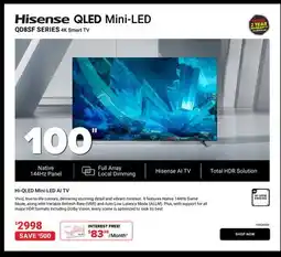Visions Electronics Hisense QLED Mini-LED offer