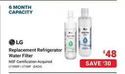 Visions Electronics LG Replacement Refrigerator Water Filter offer