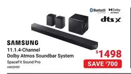 Visions Electronics SAMSUNG 11.1.4-Channel Dolby Atmos Soundbar System offer