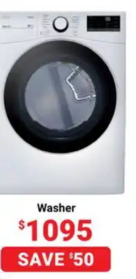 Visions Electronics LG Ultra Large Capacity 5.2 cu. ft. Front Load Washer offer