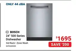 Visions Electronics BOSCH 24 500 Series Dishwasher offer