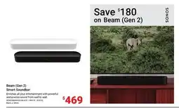 Visions Electronics SONOS Beam (Gen 2) Smart Soundbar offer