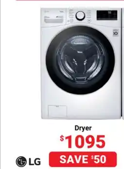 Visions Electronics LG 7.4 cu. ft. Electric Dryer White offer
