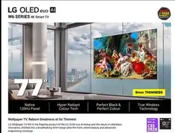 Visions Electronics LG OLED evo AI 77 W6 SERIES 4K Smart TV offer