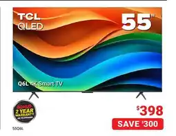 Visions Electronics TCL QLED Q6L 4K Smart TV offer