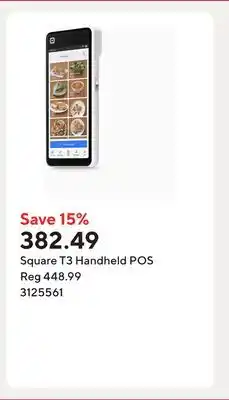 Staples Square T3 Handheld POS offer