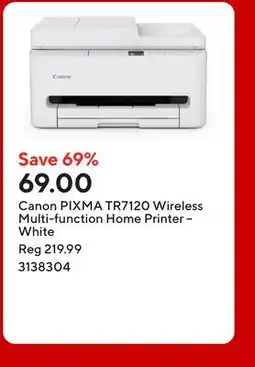 Staples Canon PIXMA TR7120 Wireless Multi-function Home Printer – White offer