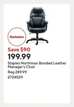 Staples Staples Northman Bonded Leather Manager's Chair offer