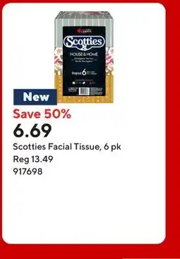 Staples Scotties Facial Tissue offer