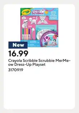 Staples Crayola Scribble Scrubbie MerMeow Dress-Up Playset offer