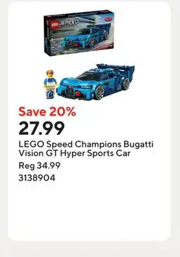 Staples LEGO Speed Champions Bugatti Vision GT Hyper Sports Car offer
