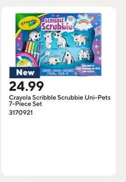 Staples Crayola Scribble Scrubbie Uni-Pets 7-Piece Set offer