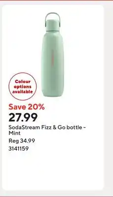 Staples SodaStream Fizz & Go bottle - Mint offer