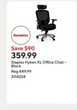 Staples Staples Hyken XL Office Chair - Black offer