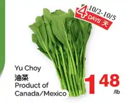 T&T Supermarket YU CHOY offer