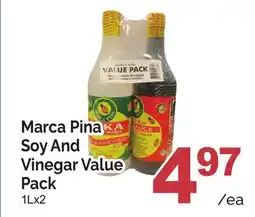 T&T Supermarket MARCA PINA SOY AND VINEGAR VALUE PACK, 1Lx2 offer