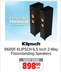 2001 Audio Video R600F KLIPSCH 6.5 Inch 2-Way Floorstanding Speakers offer