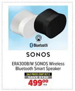 2001 Audio Video ERA300B/W SONOS Wireless Bluetooth Smart Speaker offer