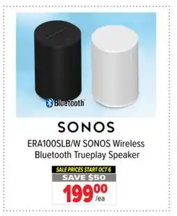 2001 Audio Video SONOS ERA100SLB/W SONOS Wireless Bluetooth Trueplay Speaker offer