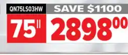 2001 Audio Video QN75LS03HW 75 SAMSUNG 4K THE FRAME PRO AI TV offer