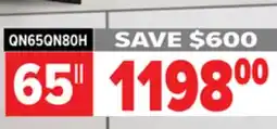 2001 Audio Video QN65QN80H 65 NEO QLED 4K AI MINI HDR+ offer