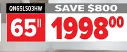 2001 Audio Video QN65LS03HW 65 4K THE FRAME PRO AI TV offer