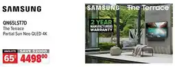 2001 Audio Video QN65LST7D 65 SAMSUNG The Terrace Partial Sun Neo QLED 4K offer