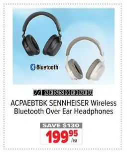 2001 Audio Video ACPAEBTBK SENNHEISER Wireless Bluetooth Over Ear Headphones offer