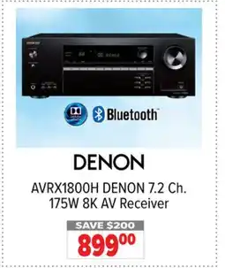 2001 Audio Video AVRX1800H DENON 7.2 Ch. 175W 8K AV Receiver offer