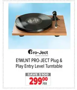 2001 Audio Video E1WLNT PRO-JECT Plug & Play Entry Level Turntable offer