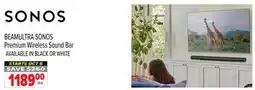 2001 Audio Video BEAMULTRA SONOS Premium Wireless Sound Bar offer
